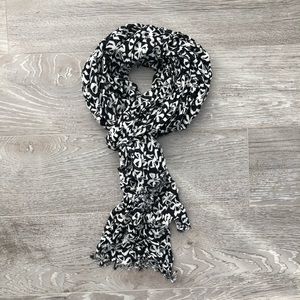J. Crew Black and White Scarf